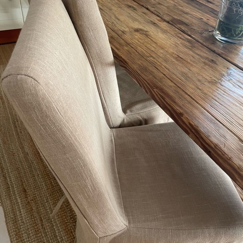 Dining chairs used with fabric, set of 2