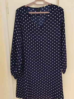 Blue polka dot dress new, size S/M