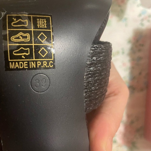 Mules new black knitted style, size 39