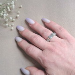 Silver ring 925 wave design like new