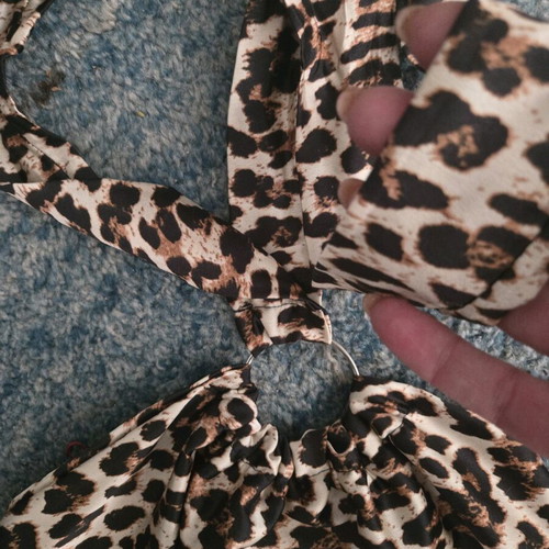 Long dress animal print like new, black and brown