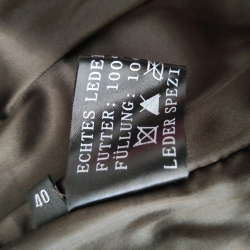 Leather jacket motorcycle style like new, brown, size L