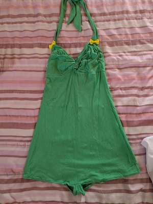 Sourloulou ολόσωμο σορτσάκι καινούργιο, pin up style, πράσινο, μέγεθος S