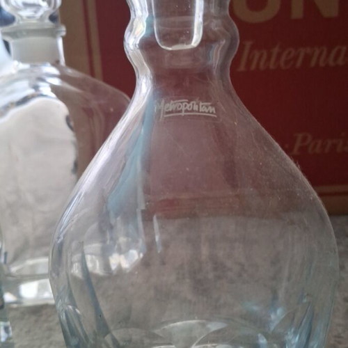 Vintage crystal carafes set of 3 like new, made in Italy and England