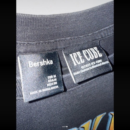 Bershka Ice Cube T Shirt medium, like new, black