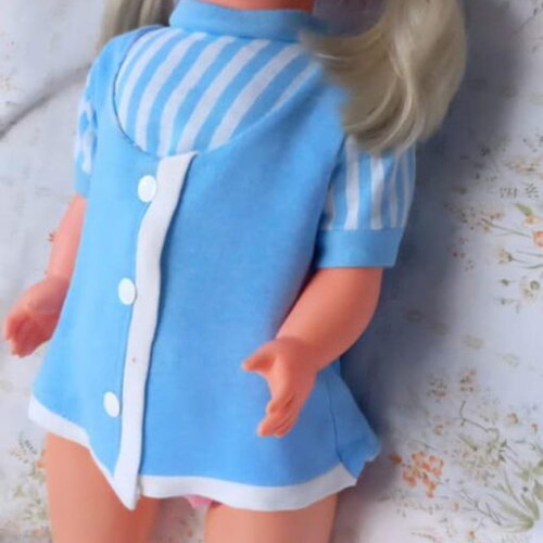 Vintage Zapf doll 56 cm like new, mechanical, 70s