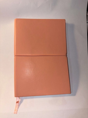 Ruled notebook like new with leatherette cover and elastic band
