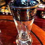  Ιταλικά Vintage 30 ετών Σετ 6 τμχ από 6 ποτήρια λικέρ - ούζου με μπλε και επίχρυση πατίνα….Αμεταχείριστα στο κουτί τους...(Πληροφορίες απόκτησης σε μἠνυμα)
