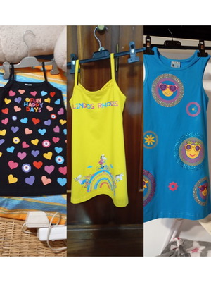 Zoe Dresses new, size 5-6, black and yellow, set of 3