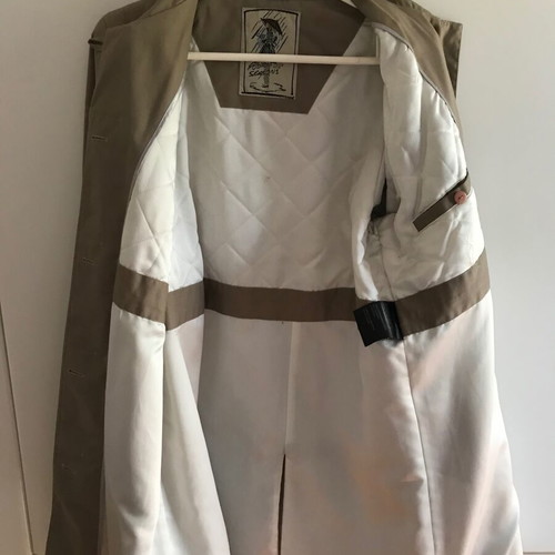Four Seasons trench coat used, khaki-beige, size S