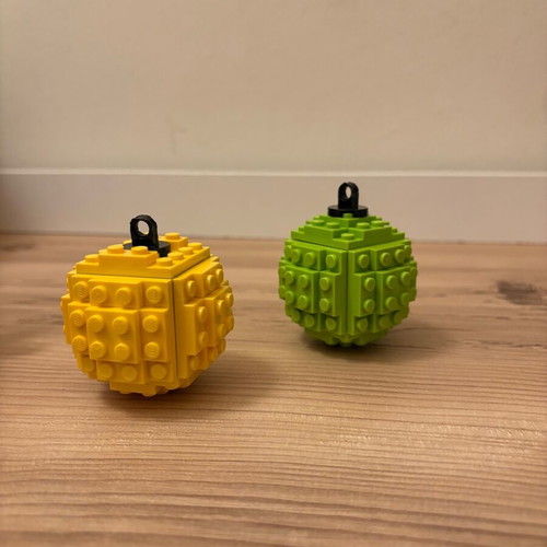 Lego Christmas ornaments used, set of two