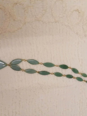 Vintage Artisan Green Aventurine Jade Statement Necklace like new