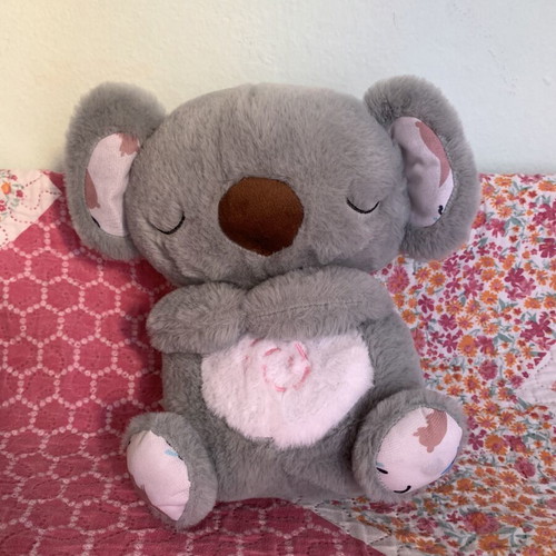 Relaxing plush koala with breathing mechanism