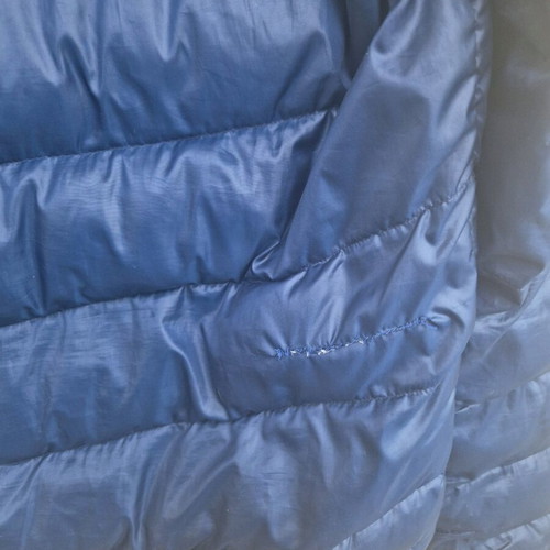 Adidas jacket used, size small, blue with repairs