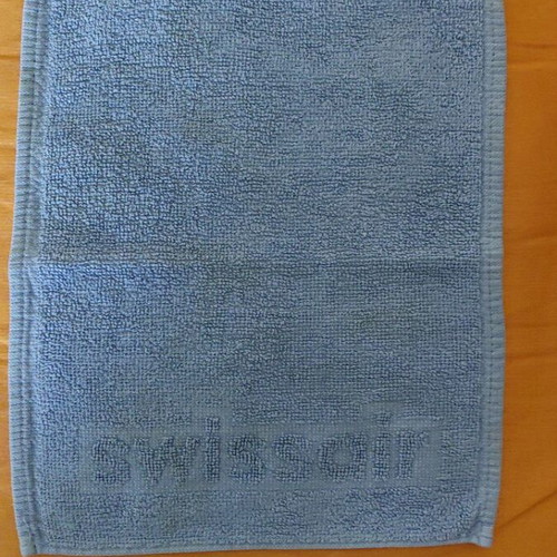 Swissair collectible towel from 1986 used