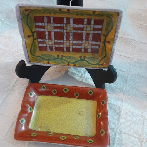 Set of old Japan porcelain ashtrays like new