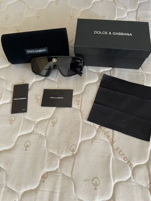 Γυαλιά ηλίου Dolce & Gabbana shield, μαύρα