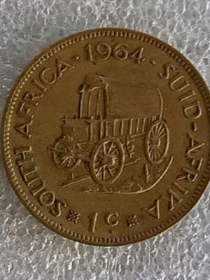 South Africa 1 Cent coin 1964, bronze