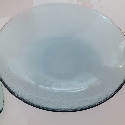 Serving platter and tart dish set large size new, blue-green