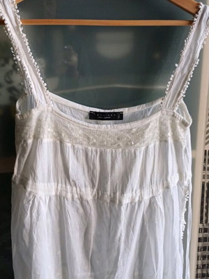 Twinset top with lace and sequins Simona Barbieri like new, white