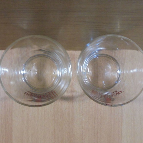 Disaronno Amaretto promotional set of two old glasses like new