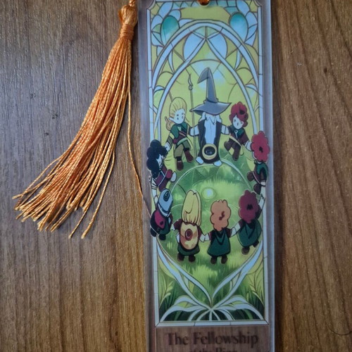 Fellowship of the Ring Acrylic Bookmark new
