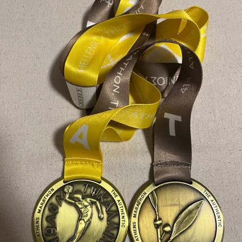 Marathon medals used, authentic 5km set of 2