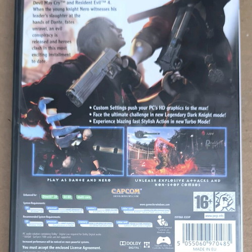 Devil May Cry 4 PC DVD-ROM like new