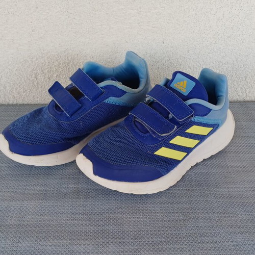 Adidas Tensaur Run 2.0 athletic shoes used, size 35, blue
