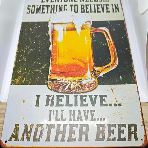 Metal decorative beer sign vintage retro 20x30 like new