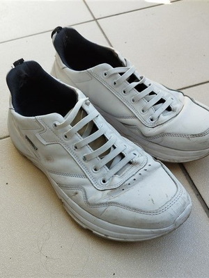 Ανδρικά δερμάτινα sneakers Pegada 118802 μεταχειρισμένα, λευκά, νούμερο 45