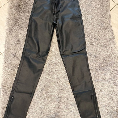 Sinsey pants black leather-look like new, size large