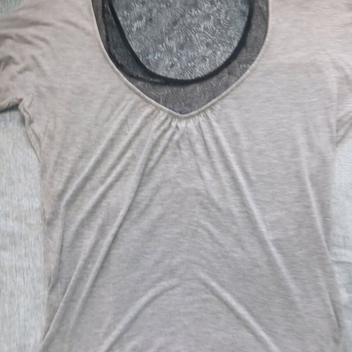 Just Cavalli blouse like new with lace, grey and black, size M