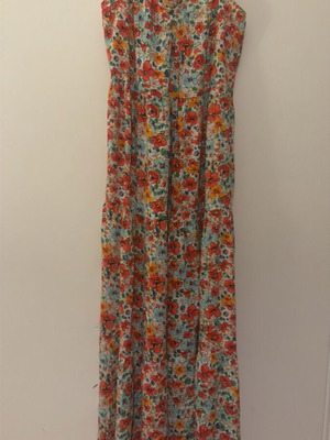 Sfera Floral Maxi Dress like new, colorful, adjustable straps, size S