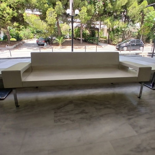 3-Seater Sofa used, Genuine Leather, Ideal for Office or Clinic