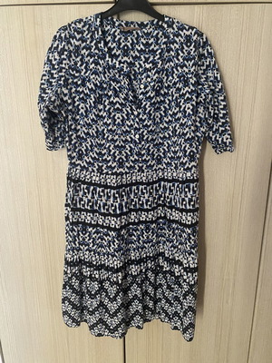 Philosophy midi dress used, size M/L, viscose, white and blue