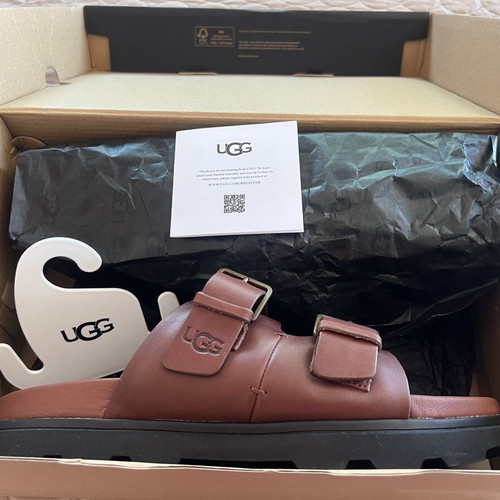 Ugg leather men's sandals size 44, brown