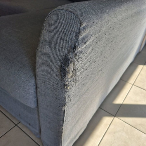 IKEA HOLMSUND corner sofa bed used with storage and washable covers