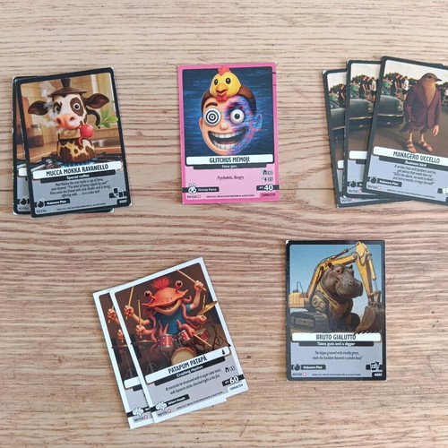 Italian Brainrot Cards used, mixed condition