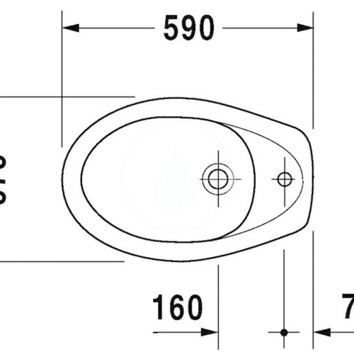 Duravit Duraplus bidet new without faucet