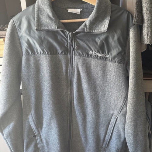 Columbia fleece men jacket size S new, gray