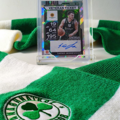 2025-26 Contenders Euroleague Ticket Saras Jasikevicius Cracked Ice Auto /23 like new