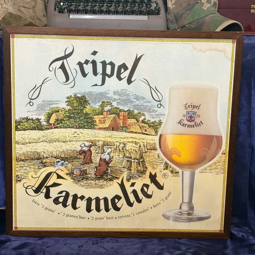 Tripel Karmeliet promotional sign
