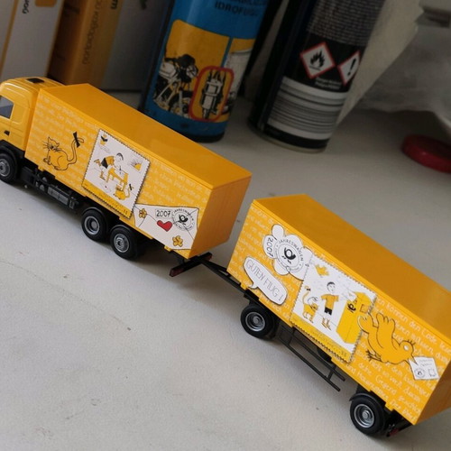 Deutsche Post Truck with Trailer HO Scale 1:87 new
