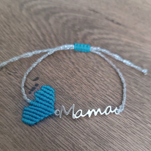 Macrame heart mama bracelet new