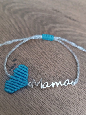Macrame heart mama bracelet new