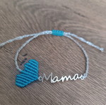Macrame heart mama bracelet new