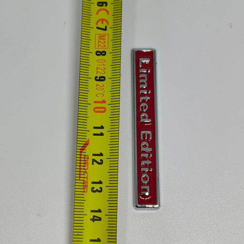 Metal Limited Edition Car Badge like new, red chrome finish