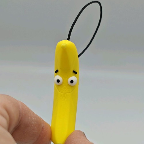 Banana keychain new 3D printed with movable mouth