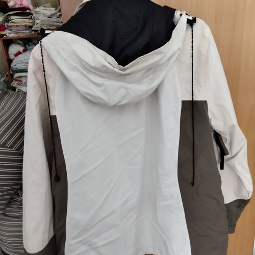 Women's ski jacket size L, white and grey